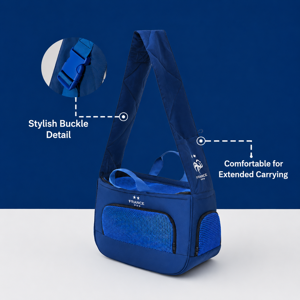 France FFF Pet Shoulder Carrier Bag